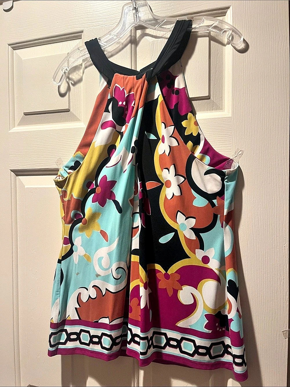 Nicole by Nicole Miller Floral Tank Top Multicolor XL